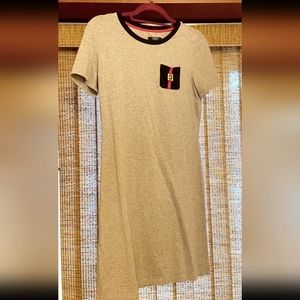 Chaps | T-shirt Dress Grey, Short Sleeve